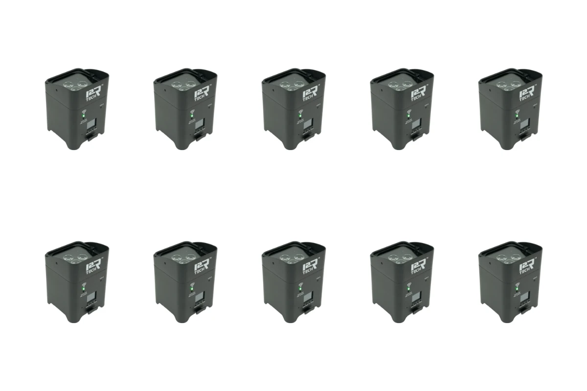 Kit de 10 projecteurs PAR LED sur batterie