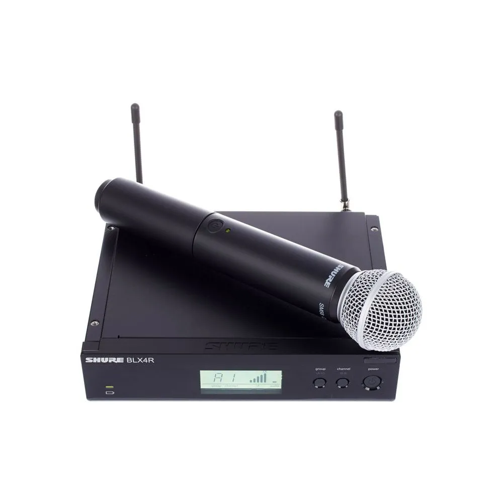 Système micro main sans fil Shure BLX24 : émetteur SM58 + récepteur BLX4R